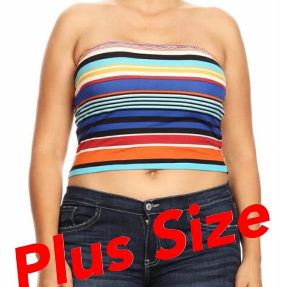 Striped Tube Top (Crop)